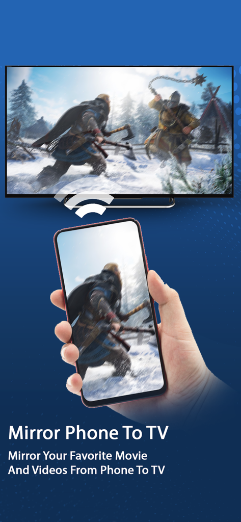AirScreen Cast - AirScreen Cast app showing how to mirror movies from an iPhone to a smart TV wirelessly