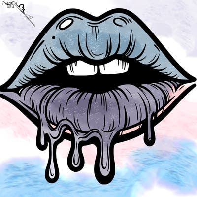 lips that look realistic and drip