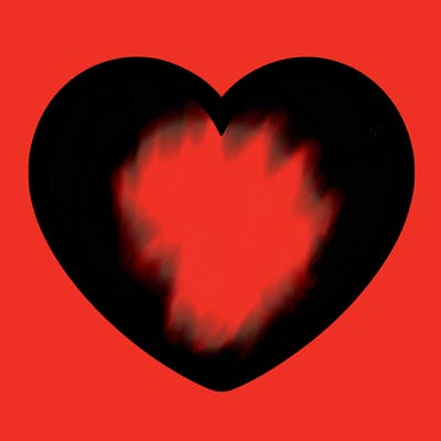 a blank heart