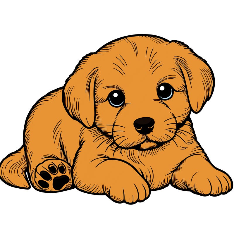 a cute realistic puppy