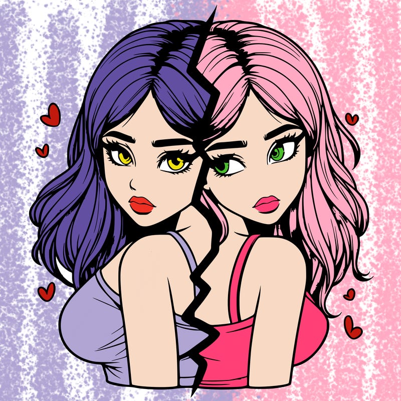 realistic girl split