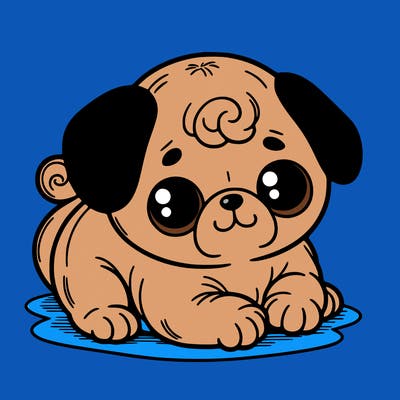 baby pug cute