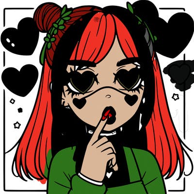 aesthetic heart girl