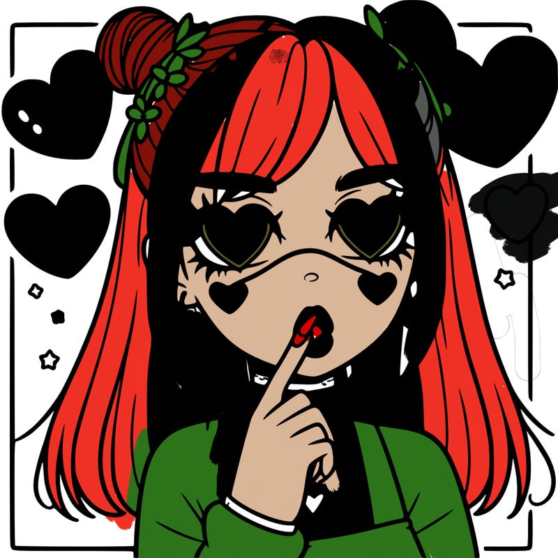 aesthetic heart girl