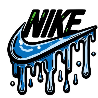 dripping nike logo