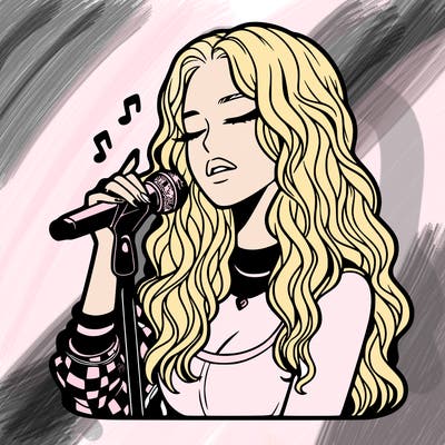 realistic female singer