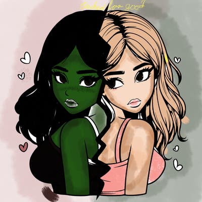 realistic girl split