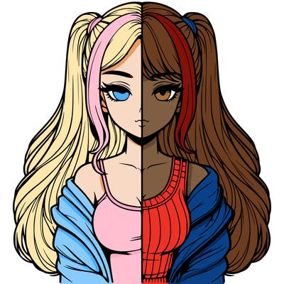 realistic girl split