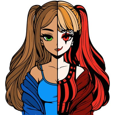 realistic girl split