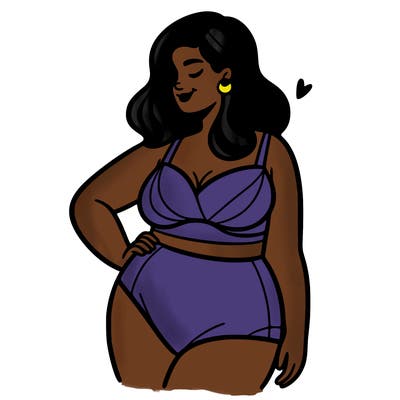 plus size woman bathing suit