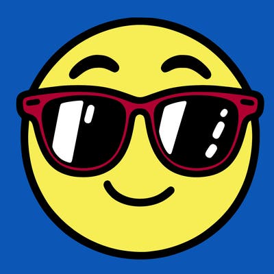 emoji with sunglasses