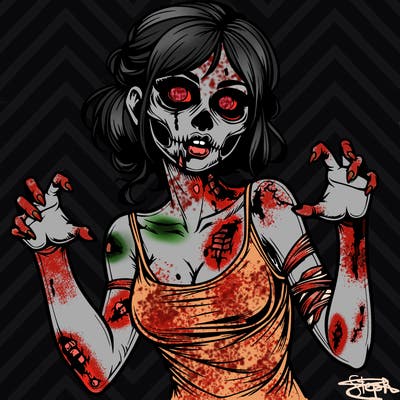 realistic zombie girl