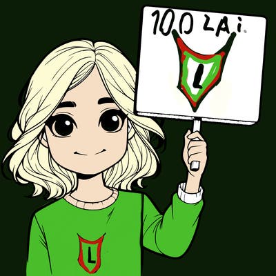 realistic girl holding up a sign