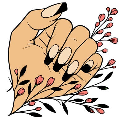 nails with french tip