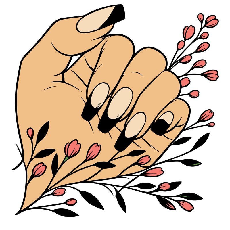 nails with french tip