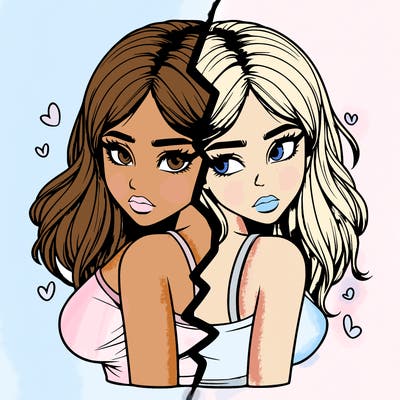 realistic girl split