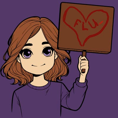 realistic girl holding up a sign