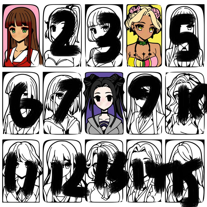 girls that look diffrent anime