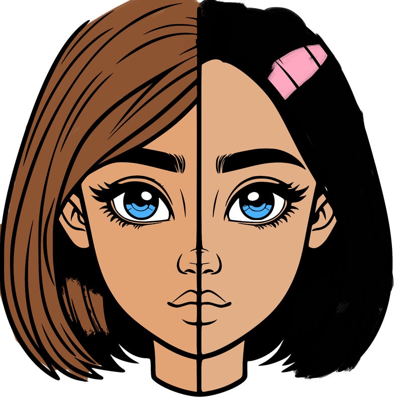 realistic girl split