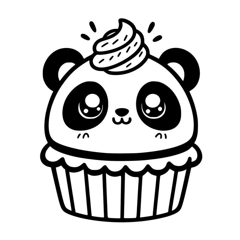 panda cupcake