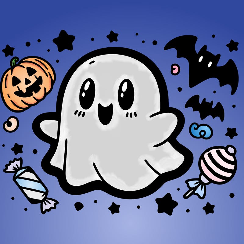halloween cute little ghost