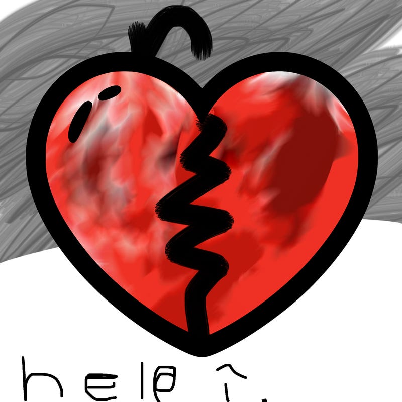 a blank heart