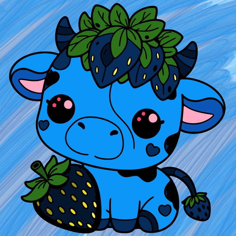 cute strawberry cow