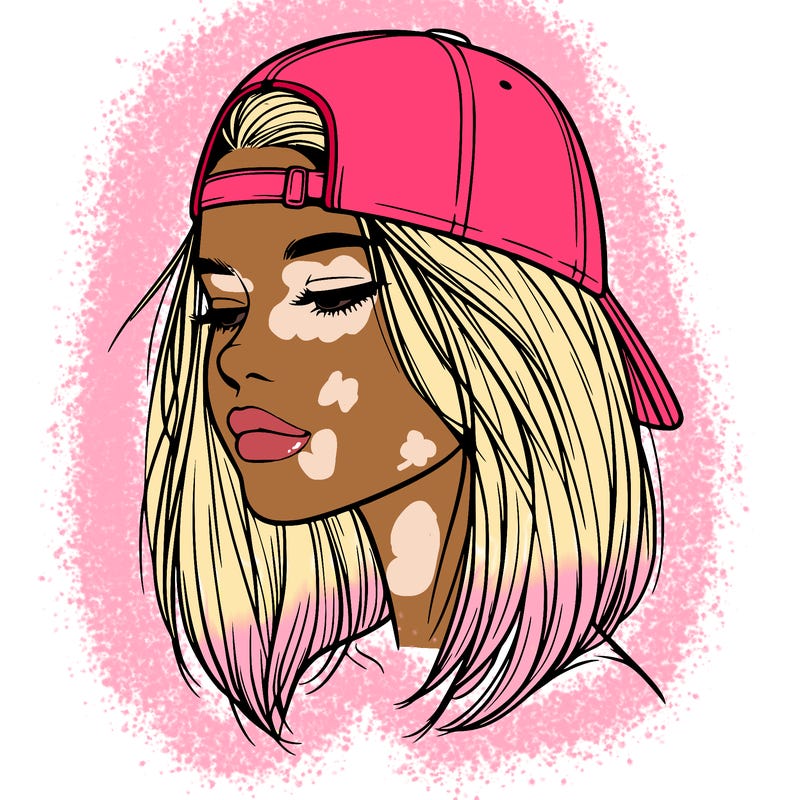 realistic  girl with a backwards hat