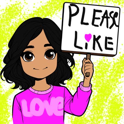 realistic girl holding up a sign