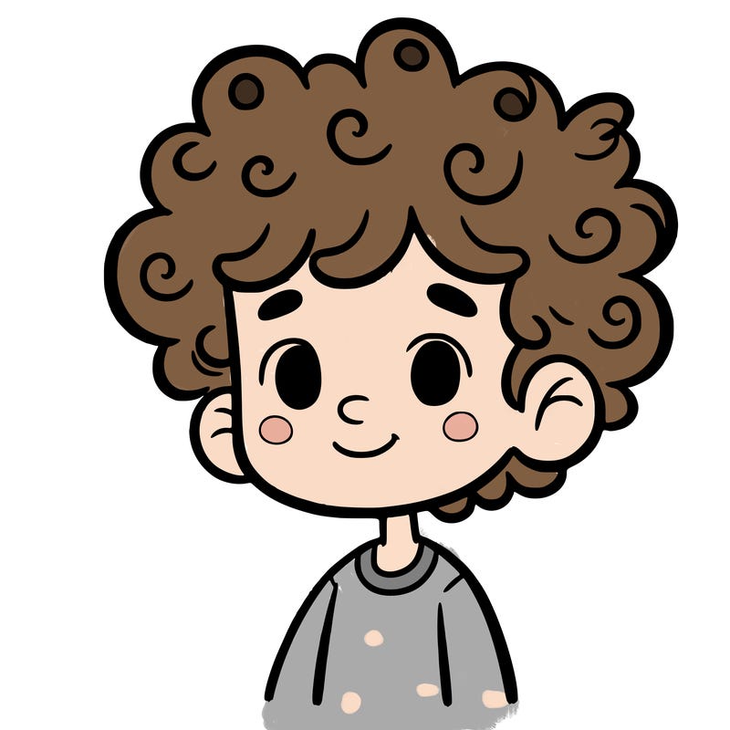 boy with curly hair