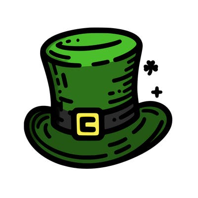 st patrick hat with thin lines