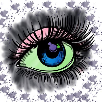 realistic eye long eylashes