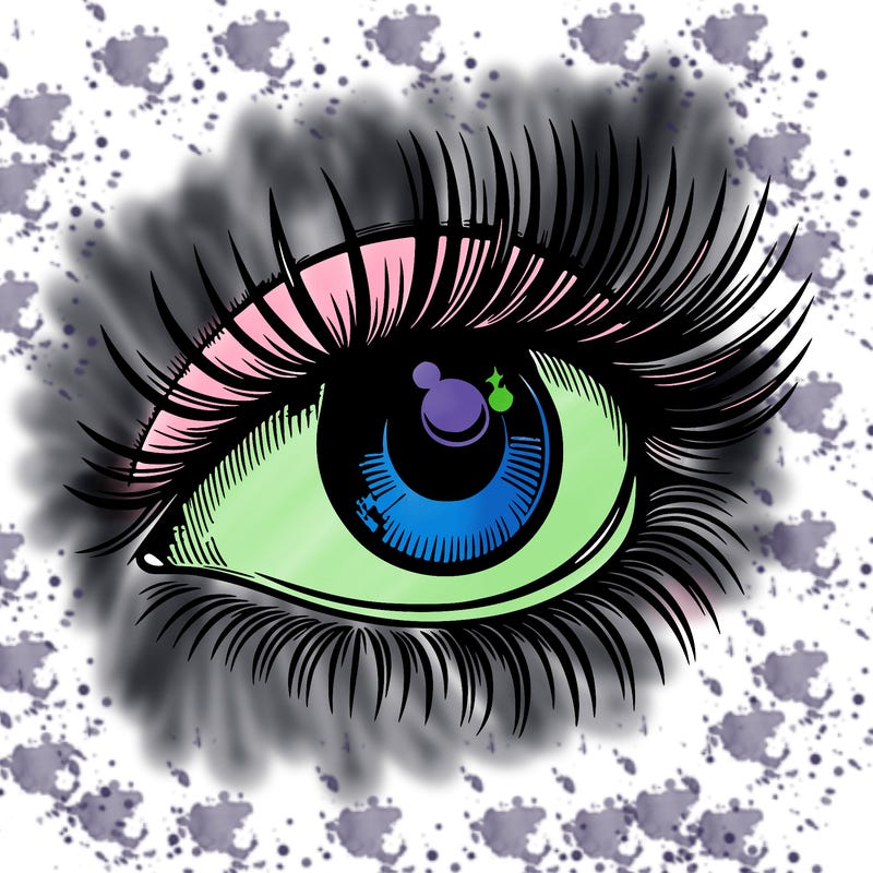 realistic eye long eylashes