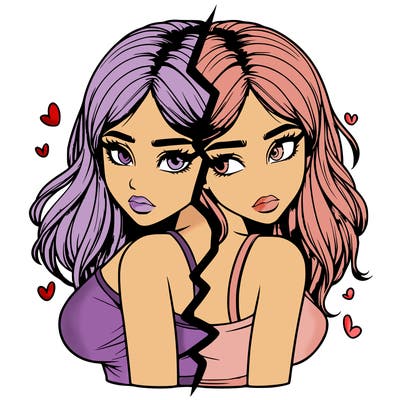 realistic girl split