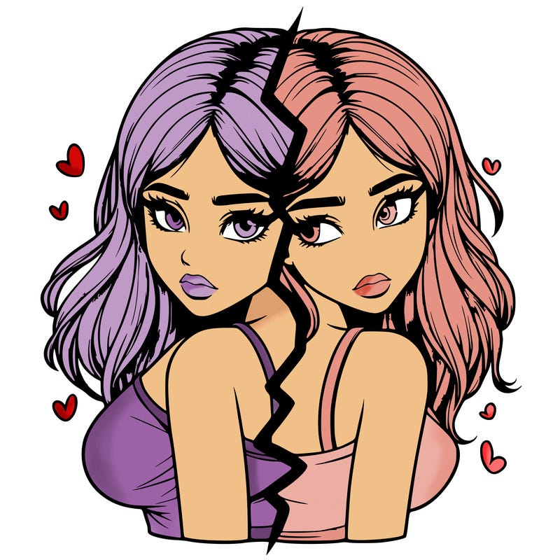 realistic girl split