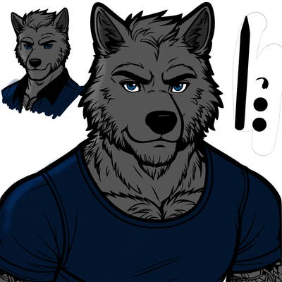 realistic hot wolf man