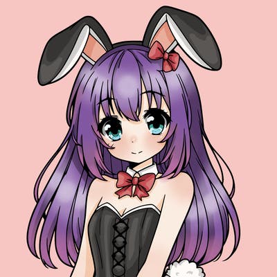 anime girl in bunny costume
