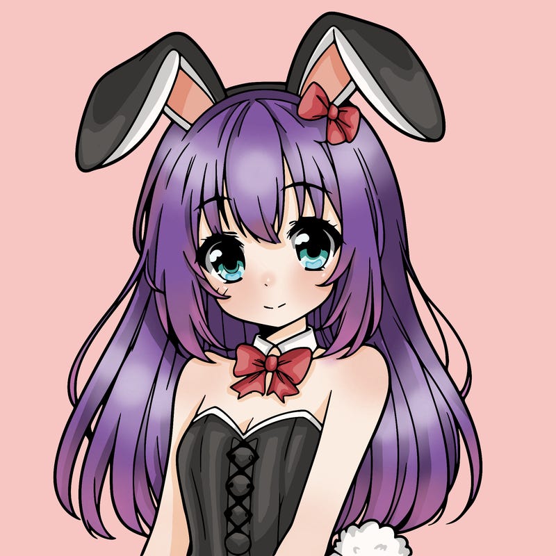 anime girl in bunny costume