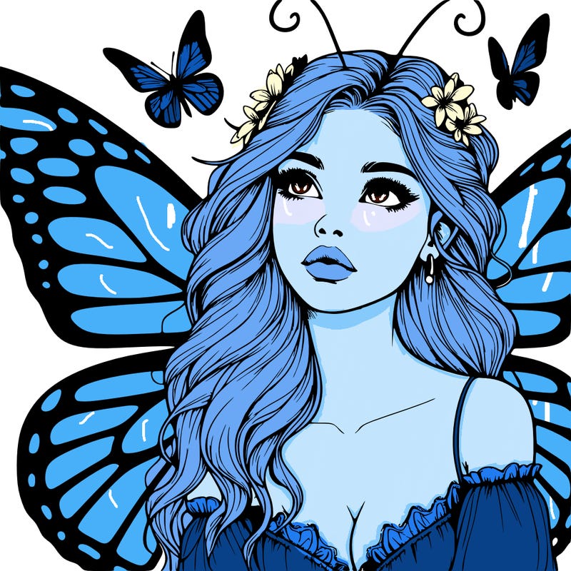 butterfly fairy realistic girl