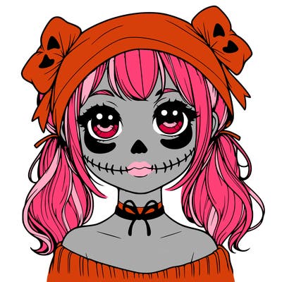 realistic girl halloween