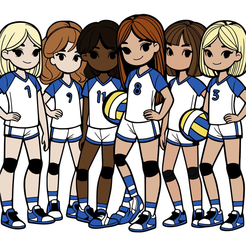 volleyball team of girls