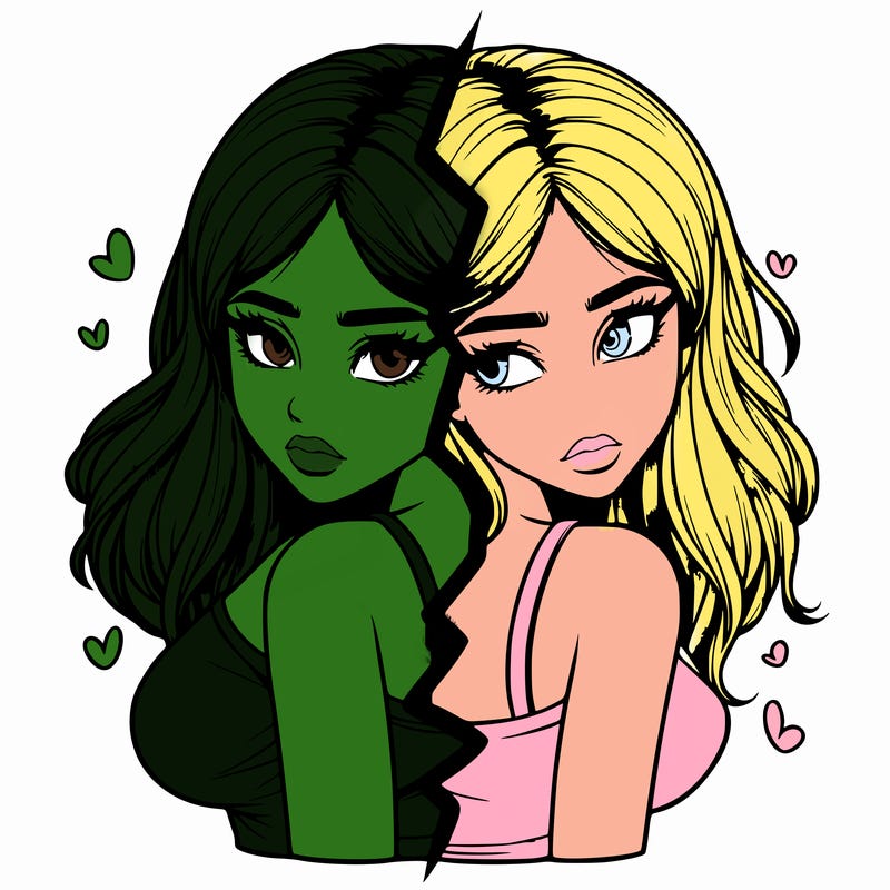 realistic girl split