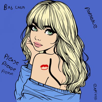 realistic girl with bangs looking over her shoulder
