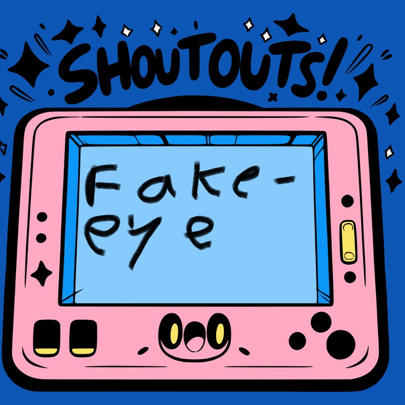 blank canvas that says above it shoutouts