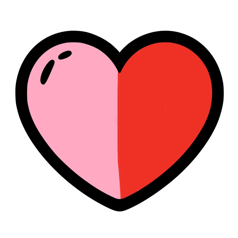 a blank heart