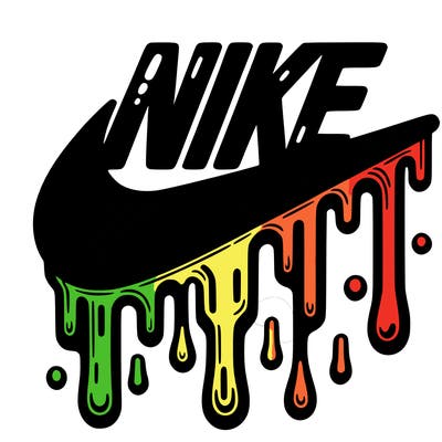 dripping nike logo