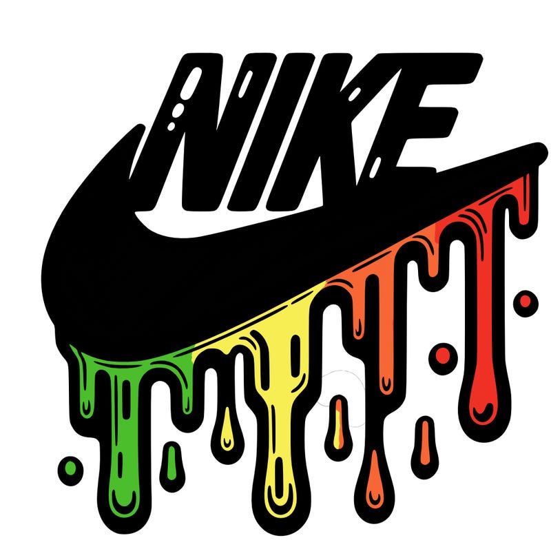 dripping nike logo