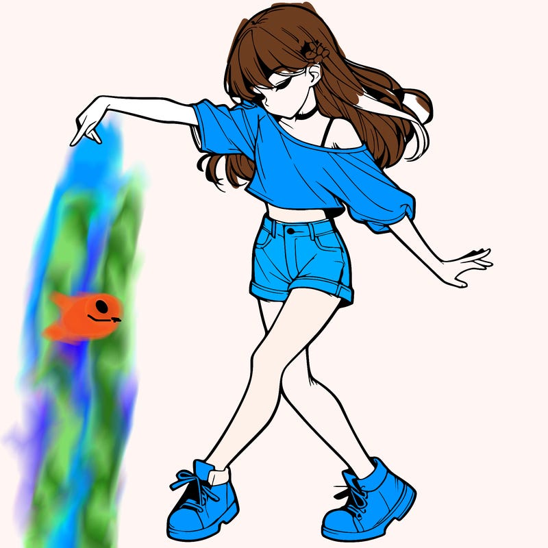 realistic girl danceing