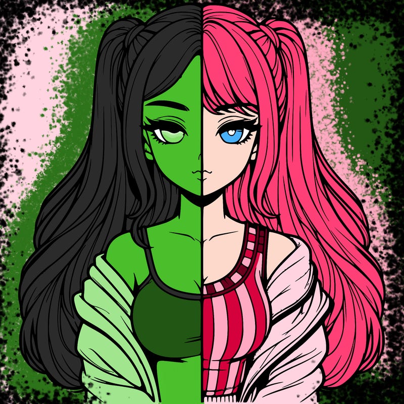 realistic girl split