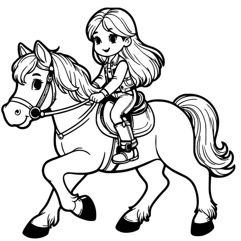 real horse riding girl